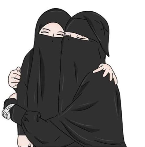 Gambar Kartun Muslimah 4 Sahabat Cantik Bercadar Inapg Id