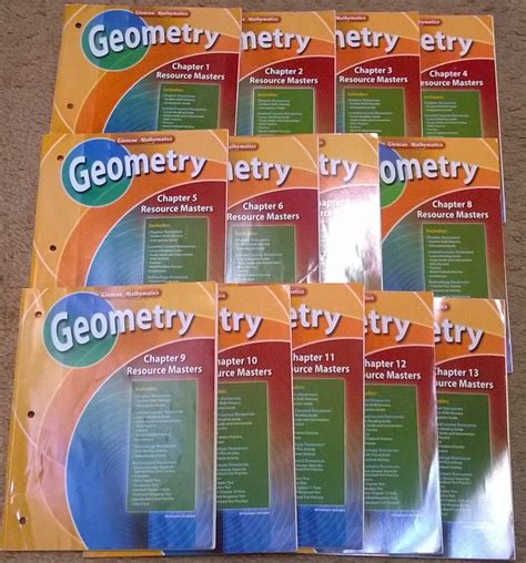 Package Of 13 Geometry Chapter Resource Masters Glencoe Mcgraw Hill