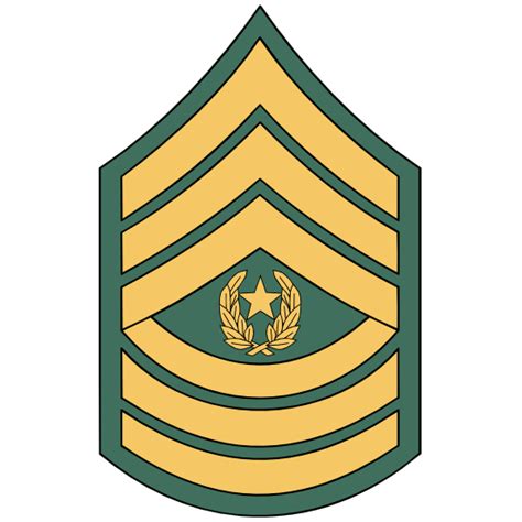 Army Rank E 9 Command Sergeant Major Sticker