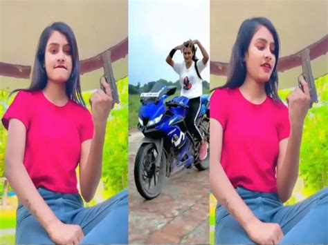 muzaffarpur girl carrying a pistol make reels on bhojpuri song police took him away from home