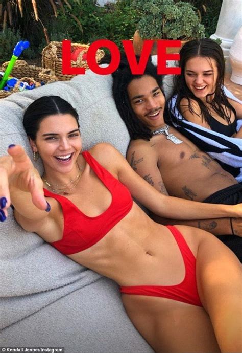 Kendall Jenner Flaunts Her Flat Stomach In Tiny Red Bikini At Party