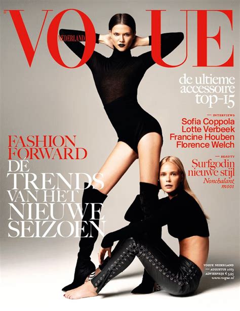Kasia Struss And Dewi Driegen For Vogue Netherlands August 2013 Vogue Poses Fashion Magazine