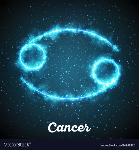 Abstract Zodiac Sign Cancer On A Royalty Free Vector Image