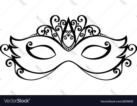 Beautiful Masquerade Mask Royalty Free Vector Image