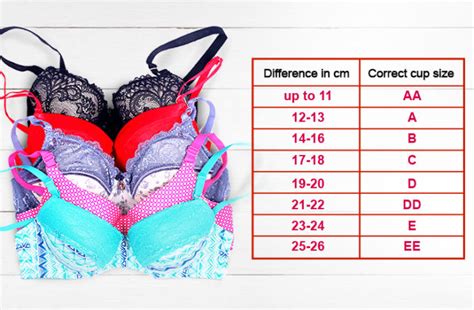 Different Bra Sizes Chart