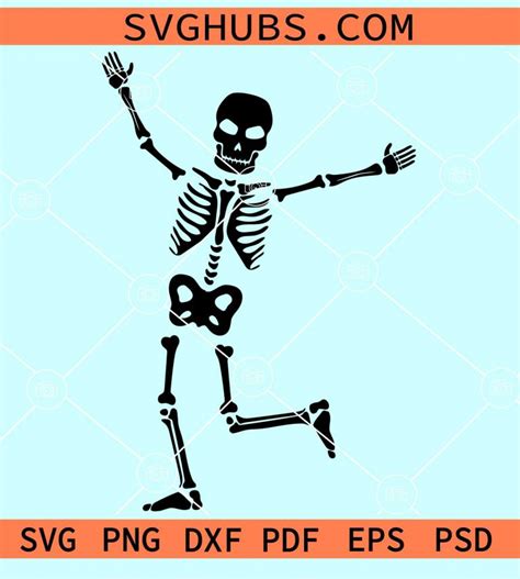Halloween Skeleton Dabbing Svg Halloween Skeleton Vector Svg Funny
