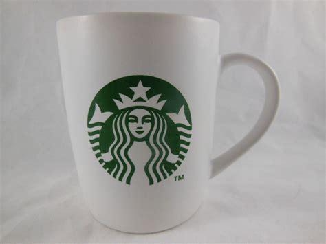 Starbucks Matte Finish White Mug Cup With Green Siren Logo 2011 Starbucks