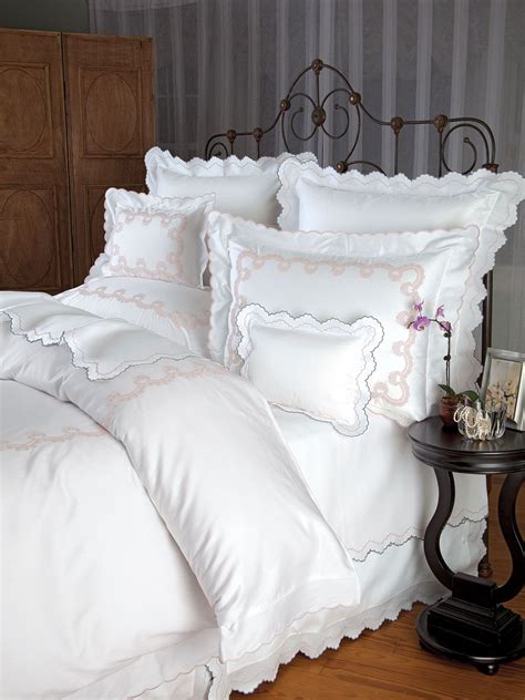 Crown Lace Luxury Bedding Italian Bed Linens Precious In Pink