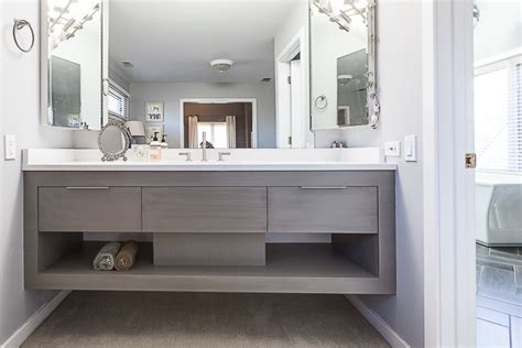 Floating bathroom vanity furniture are available in modern and transitional styles, perfect fits for small bathrooms and master bathrooms alike. Modern Floating Bathroom Vanity in Elmhurst, Illinois ...