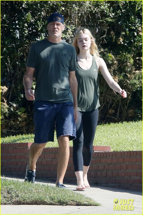 Elle Fanning Spends The Morning Working Out With Her Dad