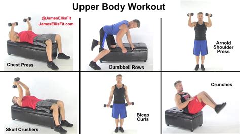 Upper Body Workout With Dumbbells Youtube