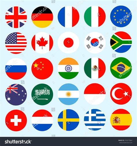 Flags Of All Countries In Circles