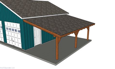 12×24 Attached Carport Plans Howtospecialist How To Build Step By