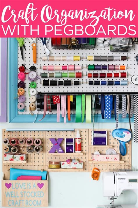 Hanging this sturdy pegboard on a wall maximizes usable storage space on walls for easy organization and accessibility. Craft Room Pegboard: How to Organize Your Space | Craft ...