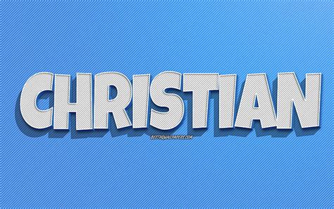 Christian Blue Lines Background With Names Christian Name Male