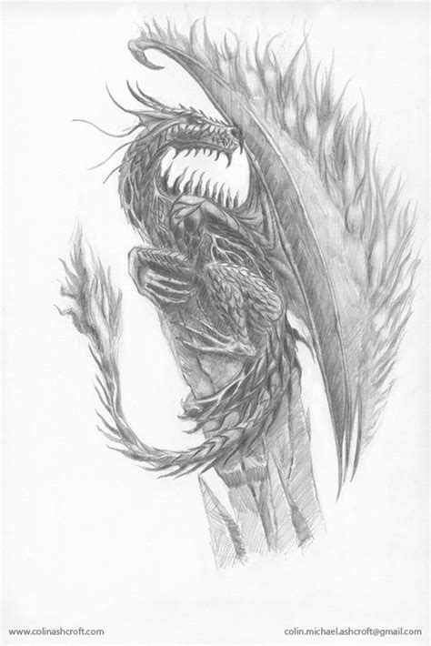 Fire Elemental Dragon By Colin Ashcroft On Deviantart Elemental Dragons Dragon Drawings