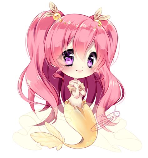 Chibi Mika Mermaid By Zereshi On Deviantart Anime Mermaid Mermaid