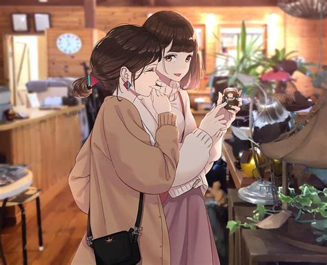 1920x1080px 1080p Free Download Pretty Anime Girls Cafe Friends