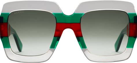 gucci clear and web striped oversized sunglasses gg0178s incorporated style