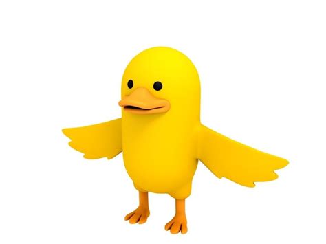 3d Model Yellow Duck Character Cgtrader