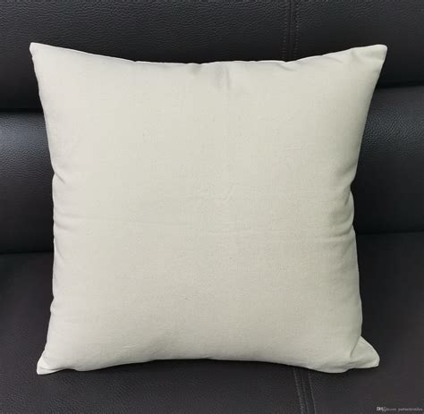 Cheap 8 Oz Natural Canvas Pillow Case 18x18 Plain Raw Cotton Embroidery