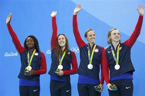 Katie Ledecky Helps Relay Team To Silver As Us Swimmers Begin Strongly