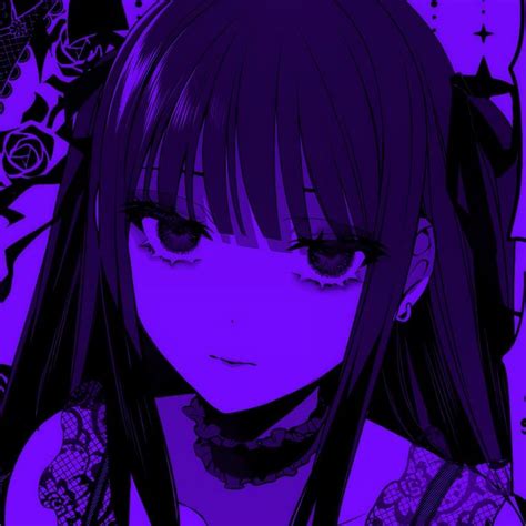 𝙥𝙪𝙧𝙥𝙡𝙚𝙘𝙤𝙧𝙚 Dark purple aesthetic Dark purple wallpaper Anime girl