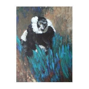 Primate Of The Madagascan Rainforest Painting By Margaret Saheed Pixels