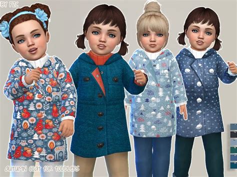 The Sims Resource Autumn Coat For Toddlers By Pinkzombiecupcakes