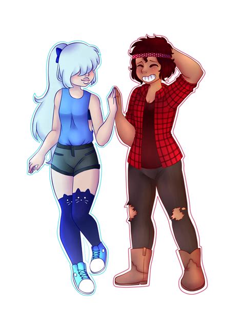 Human Ruby And Sapphire By Flavia Reyes On Deviantart