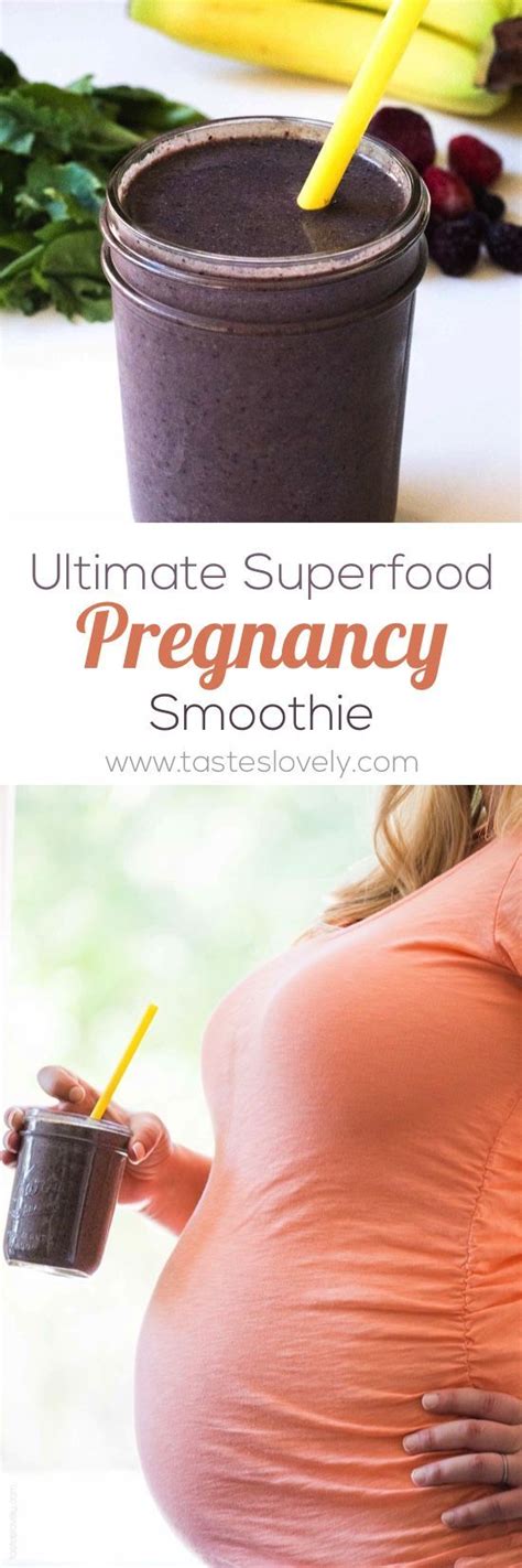 Who could possibly be more excited about the news than you and your partner? Ultimate Superfood Pregnancy Smoothie - a superfood pregnancy smoothie with everything you and ...