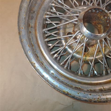 Vintage Appliance 14 Inch Wire Wheels 14x7 Chrome Oem For Sale