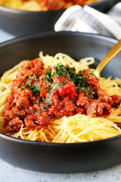 Spaghetti Squash With Meat Sauce Whole30 Compliant