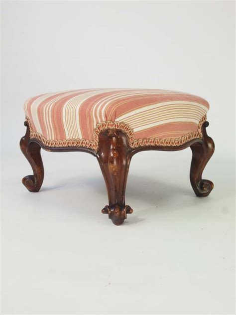 Antique Victorian Walnut Footstool