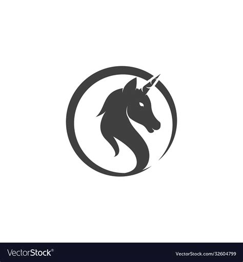 Unicorn Logo Icon Royalty Free Vector Image Vectorstock