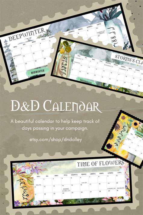 Printable faerun calendar
