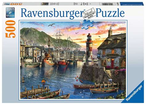 Ravensburger 15045 Sunrise At The Port 500pc Jigsaw Puzzle Jigsaw