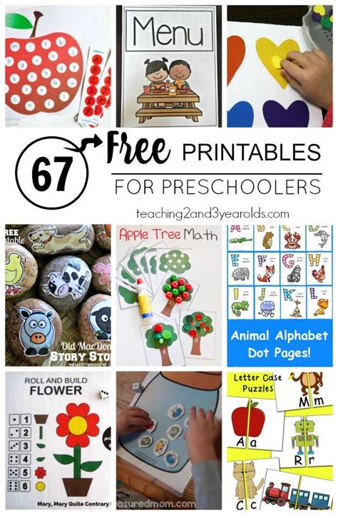 Free Printables For Preschoolers To Use In The Classroom