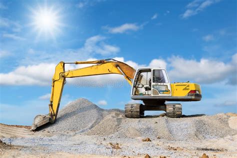 Excavator Parked On The Mound Stock Photo Image Of Excavate
