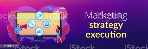 Marketing Campaign Management Concept Banner Header Stock Illustration