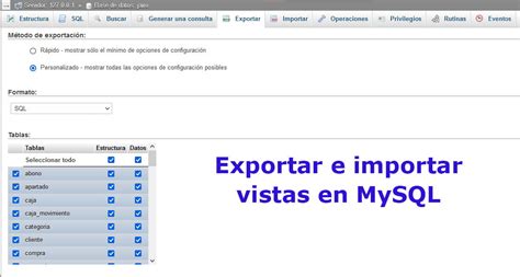 Exportar E Importar Vistas En MySQL Ejemplo Completo BaulCode