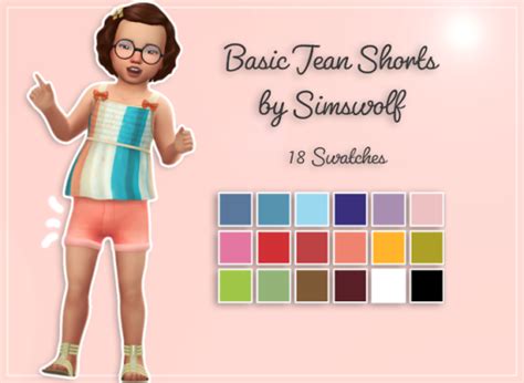 The Sims 4 Toddler Maxis Match Cc Shorts Sims 4 Toddler Sims 4