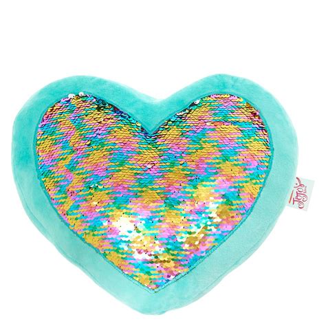 Jojo Siwa Reversible Sequin Heart Pillow Claires Us