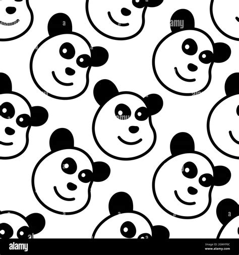 Cute Panda Seamless Pattern Textile Print Stock Vector Image And Art Alamy