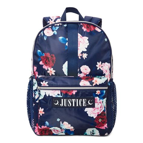 Justice Justice Kids Girls Floral Print Navy Backpack