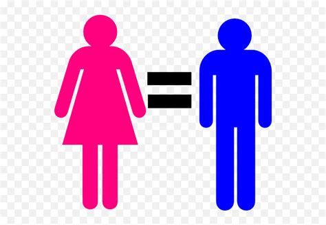 Clipart Man And Woman Symbol Male And Female Equal Emojifemale