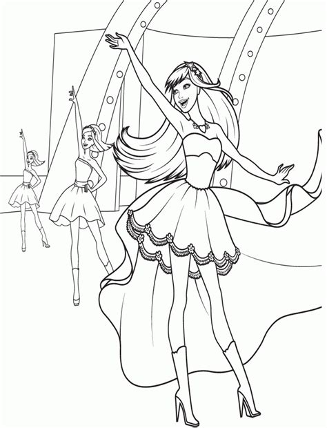Dancing Barbie Coloring Pages