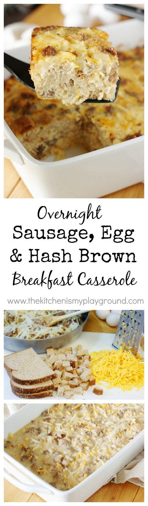 Leave a comment and share… Overnight Sausage, Egg and Hash Brown Breakfast Casserole ...