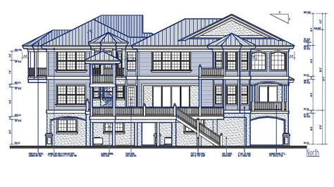 2d Dwg Drawing North Side Ethnic Elevation Of Two Story Bungalow