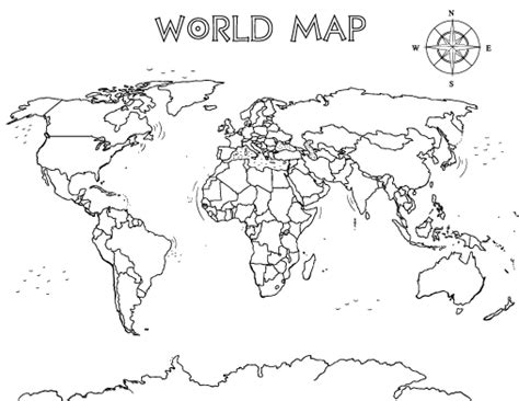 Coloring Pages | World Map Coloring Pages For Kids